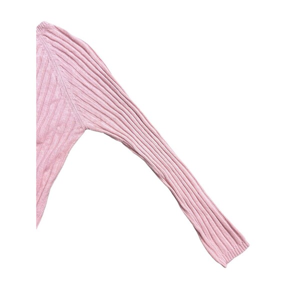 Daisy Fuentes Ladies Angora Rabbit Hair Blend Sequin Trim Cardigan Pink Sz L NWT - Picture 6 of 9